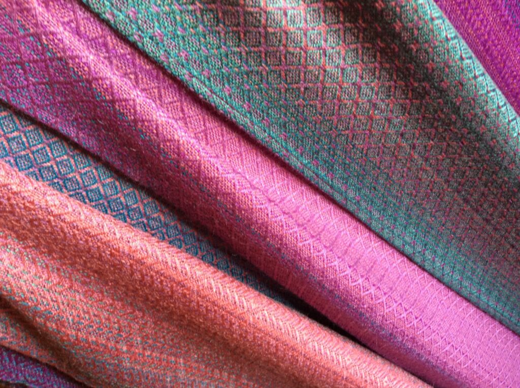 A batch of silk scarves