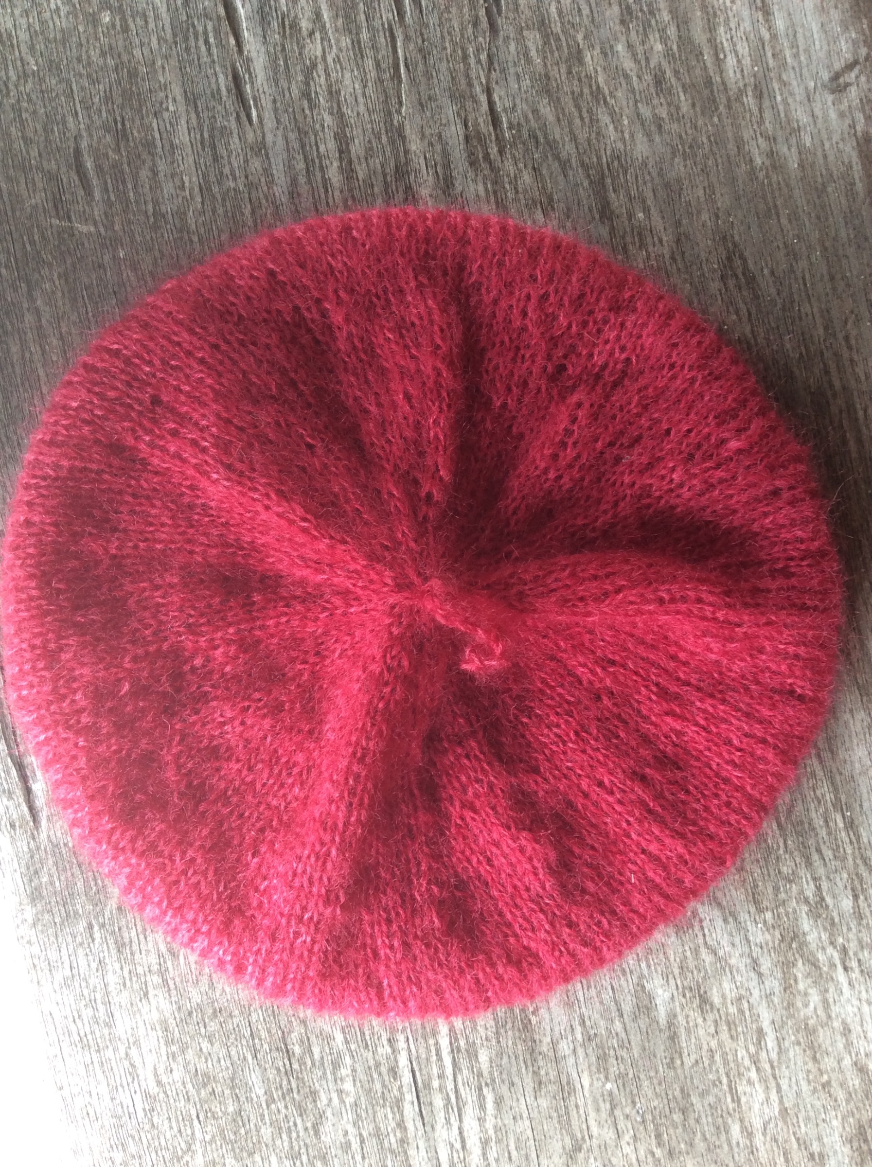 Cherry red beret